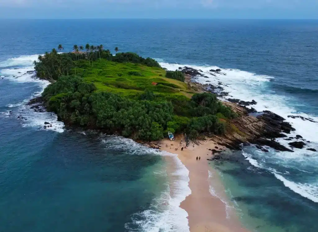 Point du vue sur Blue Beach island